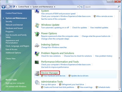 Click on [Device Manager].