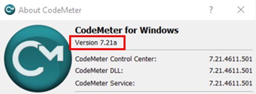 10. Check the version of CodeMeter.