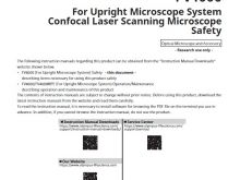 FV4000 Instructions for Upright Microscope System Confocal Laser Scanning Microscope Safety